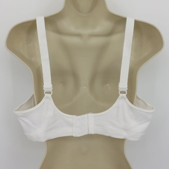 Bali 40B Bra Wireless Classic Support Cool Comfort Fabric Solid White NEW - Picture 5 of 12